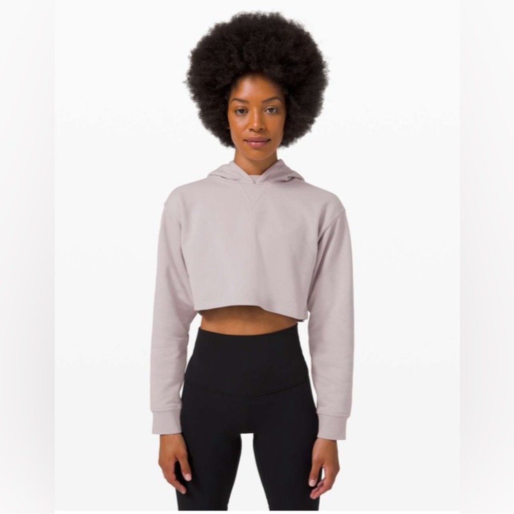 Lululemon All Yours Cropped Hoodie colour iced iris sz 6